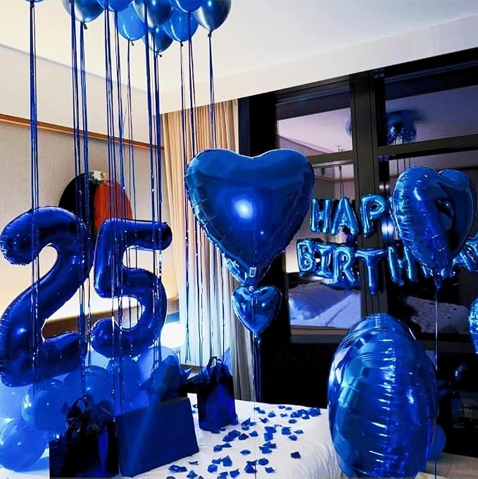 Numbers 4 Balloon 40Inch Navy Blue Balloons - Image 3