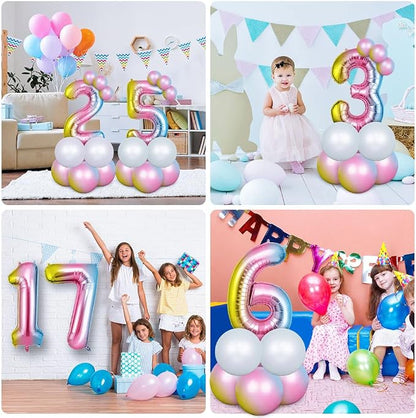 OFFCUP Number 18 Balloons 40 Inch, 18th Birthday Decoration Balloon Foil Helium - Image 7