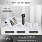 Skin Hair Analyzer, 5-inch 50X/200X Scalp Analysis Machine Rechargeable Hair Follicle Skin Analyser Tester Machine HD Scalp Detector Digital Skin Health Detection for Home Salon