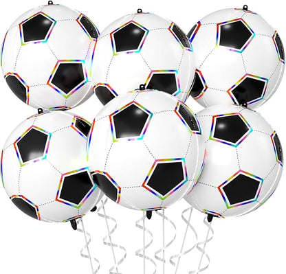 Soccer Ball Balloons, 22 Inch Soccer Balloons Laser Round Sphere Balloon by Saxuxu