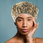 4pcs Deep Conditioning Foil Hair Caps with Elastic Band for Heat Insulation Nourishing Dye and Highlight Treatments Reusable Thermal Processing Hats for Salon and Home Use