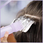 BLAAROOM Root Comb Applicator Bottle 6 Ounce, 4 Pack - Hair Oil Applicator with Root Comb Brush for Scalp Hair Oiling - Purple