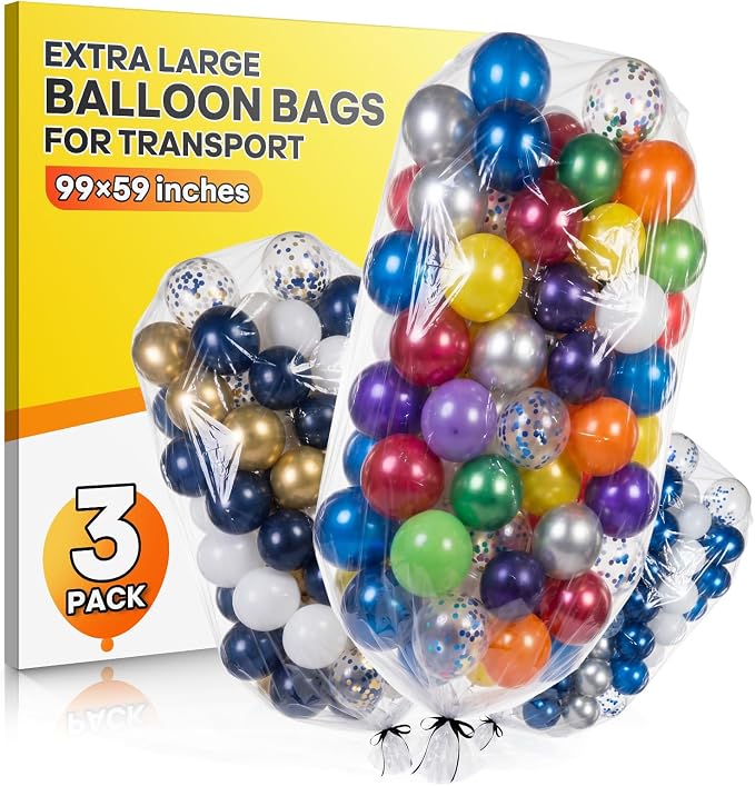 3 Pack 98.4x59 Inch Extra Large Balloon Transport Bags by PAPAMOODLifeButler