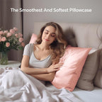 INFIIXSO Mulberry Silk Pillowcase for Hair and Skin, Silk Pillow Cases Queen Size with Hidden Zipper 20x30 Inches, Extraordinary Smooth and Soft Cooling Pillow Cases for Hot Sleepers(Coral, 1 Pack)