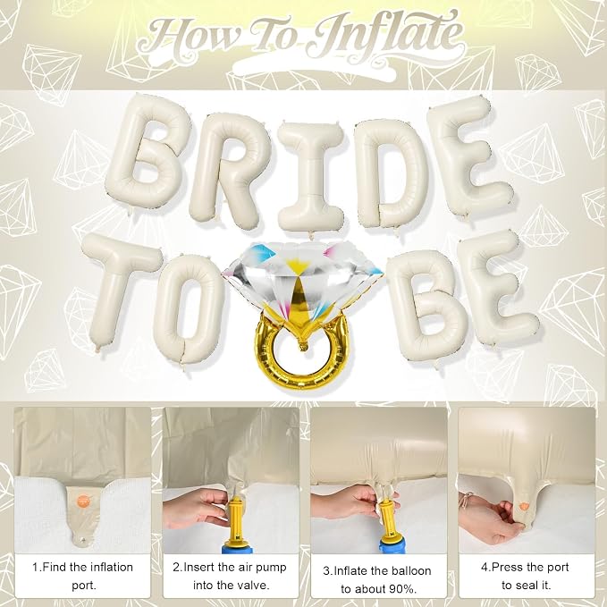 Beige Bachelorette Party Decorations, Cream White Sand Bride To Be Bridal - Image 7