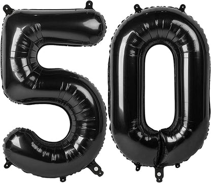 Numbers 40 Balloon 40Inch Black Balloons by Argthjy