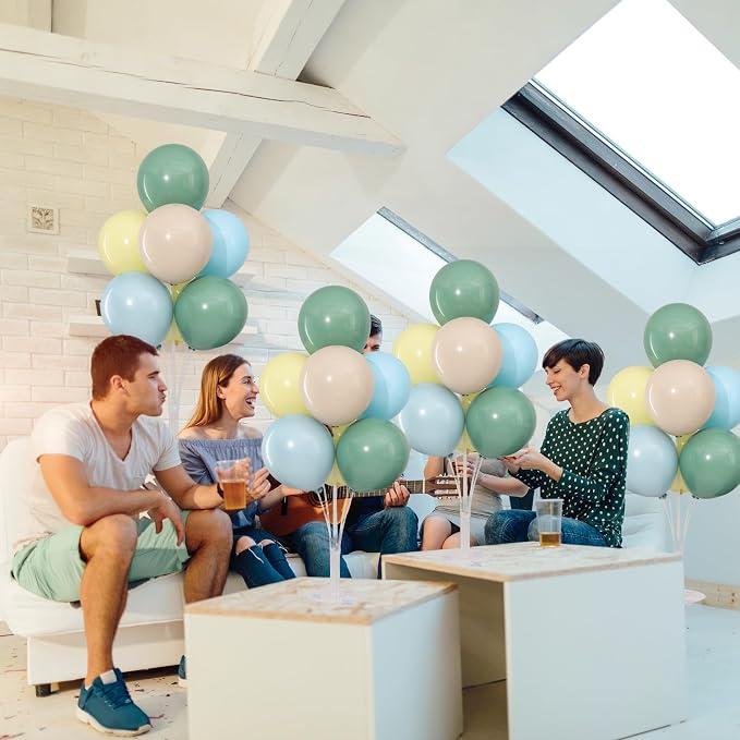 4 Sets Sage Green Dusty Blue Yellow Balloons Stand - Image 7