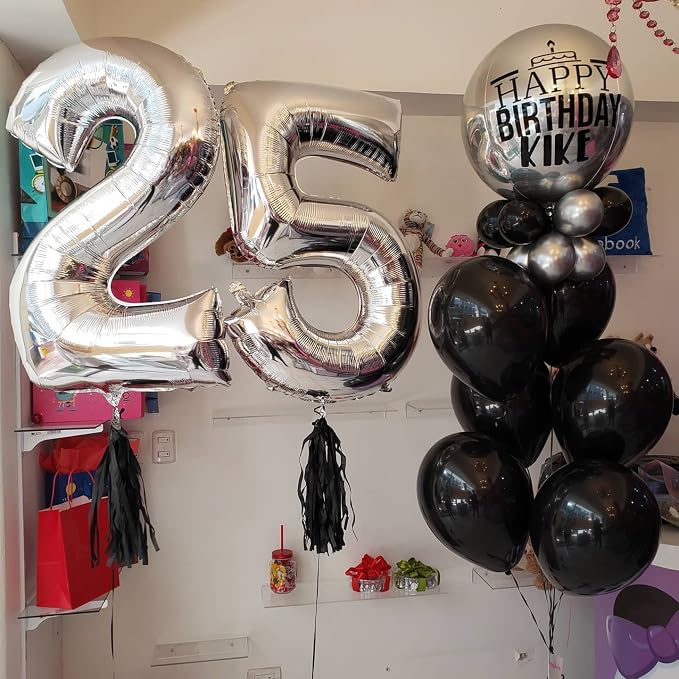 40 Inch Silver 22 Balloons Giant Number 22 Balloons Silver 22 Birthday Balloons - Image 4