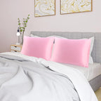 uxcell 2 Pack Silk Satin Pillowcase for Hair and Skin, Cool, Silky, Soft Breathable Pillow Cases Standard Size 20x26 Inch Sateen Pillowcase Lilac with Envelope Closure