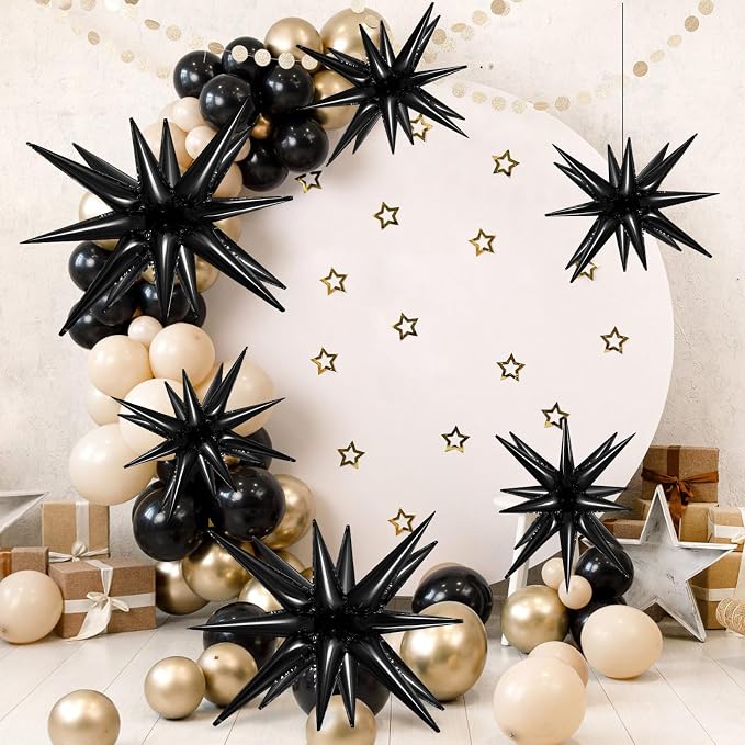 10 Pcs Star Balloons Explosion Balloons Foil Cone Balloon Magic - Image 5
