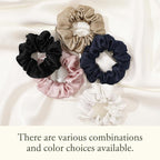 LILYSILK Silk Scrunchies and Ponytail Holders for Frizz & Breakage Prevention, 100% Mulberry Silk, Elastic Hair Ties, 15Pc, Random Color