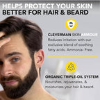 2X Pack Cleverman Hair & Beard Dye Kit for Men, All-in-One Reusable Mens Hair Color, Natural Gray Coverage, Ammonia-Free Beard Mustache Dye for Men (Dark Blond)