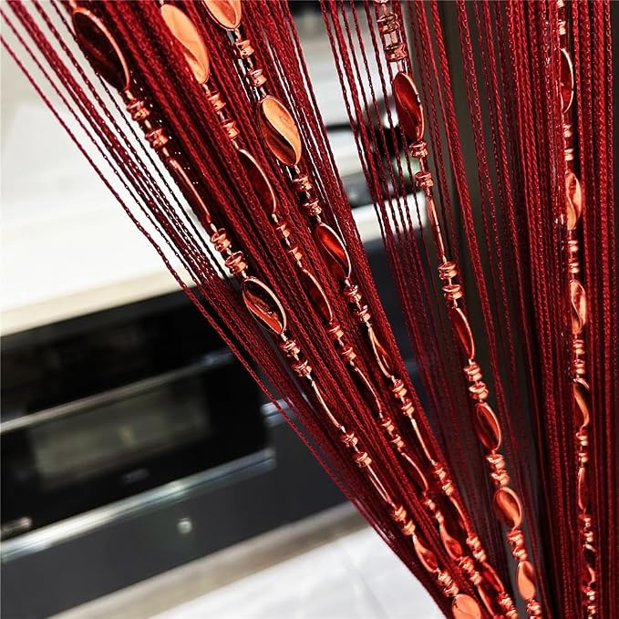 ave split 100cmX200cm Decorative Door String Curtain Beads Wall Panel Fringe by avesplit