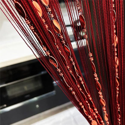 ave split 100cmX200cm Decorative Door String Curtain Beads Wall Panel Fringe by avesplit