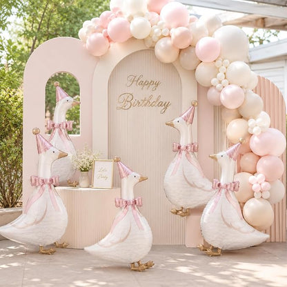 Pink Goose Foil Balloons, 30 Inch 5PCS Goose Birthday Party Decorations | Large - Image 8