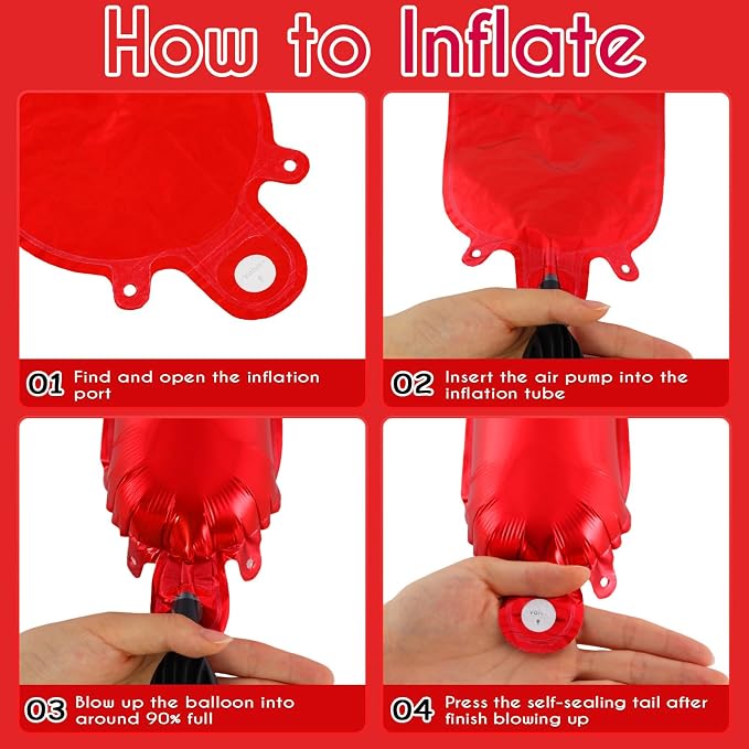 52 Pcs Red Letter Balloons, 16 Inch Foil Alphabet Letter Balloons, Letter A-Z - Image 6