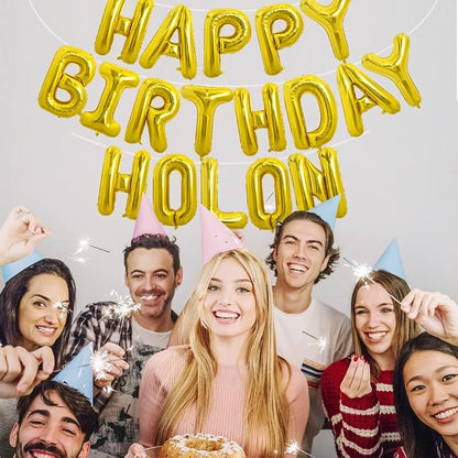 TONIFUL 65 Pcs 16 Inch Gold Happy Birthday Balloons and 2 Sets A-Z Foil Letters - Image 6