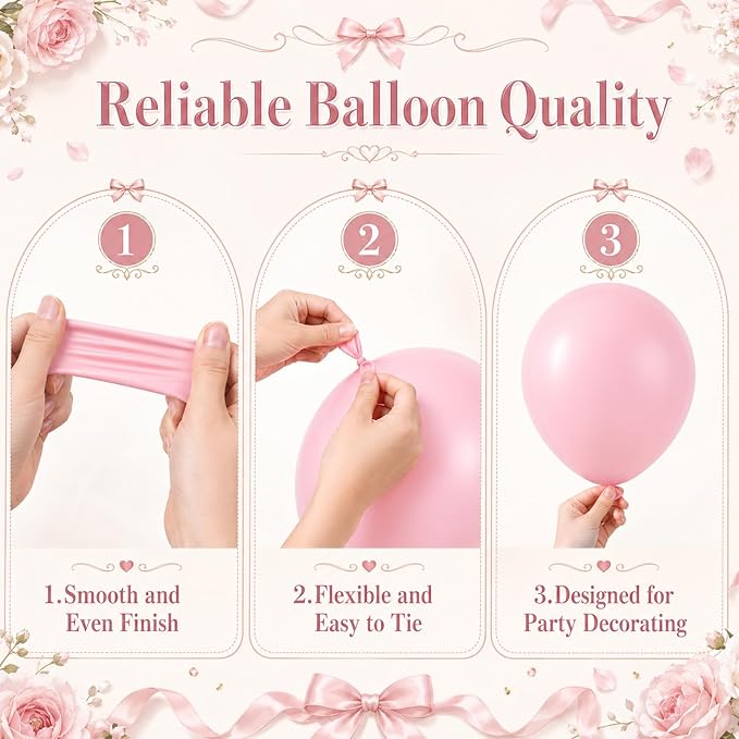 Pink Yellow Gold Balloons - Image 3