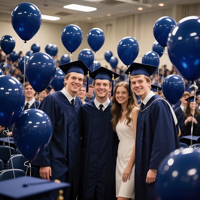 Navy Blue Balloon 110pcs, 12 Inch Thickened Latex Party Balloons Helium Bright - Image 6