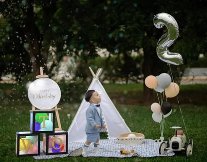 Two Balloon Boxes for Party Decorations 3 Pcs Second Birthday Balloon - Image 2