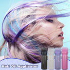 4 Pack Root Comb Applicator Bottle, Hair Oil Applicator, Oil Comb Applicator Bottle for Hair Dye Shampoos Hair Salons (Black+White+Purple+Pink)