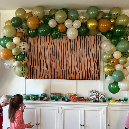 Sage Green Brown Balloons, 60 Packs 12 inch Olive Green Gold Safari Balloons - Image 7