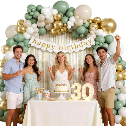 KARLURE Sage Green Balloon Arch Kit Garland - Image 7