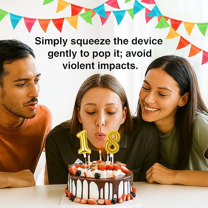 Gejoy 36 Pack 5 Inch Mini Number Balloon Foil Cake Topper Number Avoid Violent - Image 4