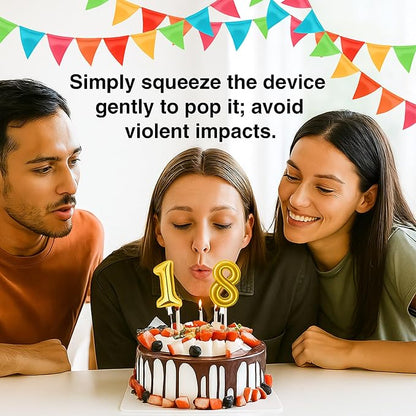 Gejoy 36 Pack 5 Inch Mini Number Balloon Foil Cake Topper Number Avoid Violent - Image 4