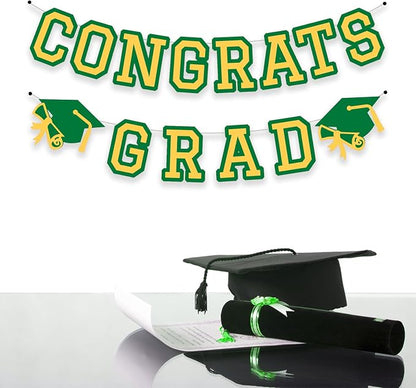 Congrats Grad Banner Graduation Party Banner Decoration Hanging Garland High - Image 3