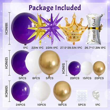 135 Pcs Graduation Balloons Arch Kit 2025 Congratulations Decorations - Image 3