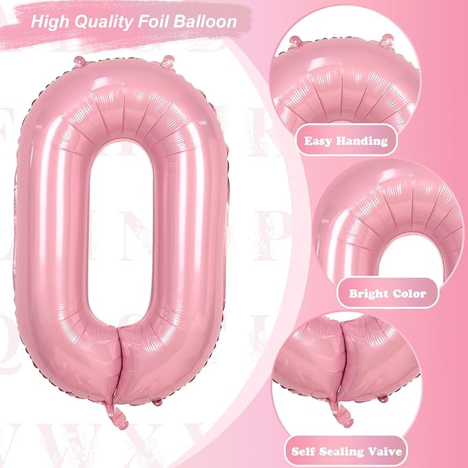 40 Inch Pearl Pink Large Letter Balloons - Image 9
