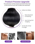 Laavoo Hair Tape in Extensions Jet Black Tape in Hair Extensions Human Hair Invisible Tapes on Extensions Real Human Hair 14inch 80g 20pcs