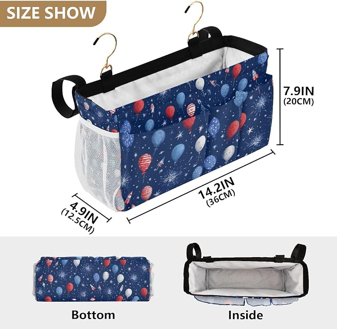 Bedside Caddy Hanging Bunk Bed Caddy Bed Organizer Hanging Pocket - Image 4