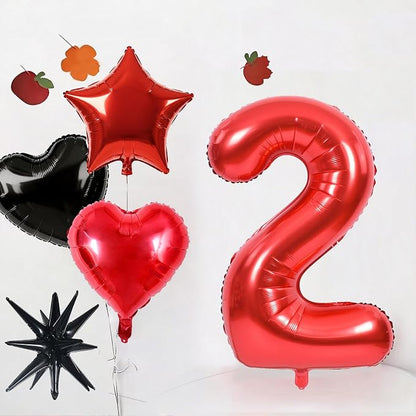 TONIFUL 1st Birthday Balloons Kit 40 Inch Red Large Number 1 Foil Balloon | - Image 5