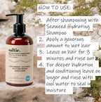 Shampoo and Conditioner Set - Seaweed Hydrating Shampoo and Sea Kelp Daily Conditioner to nourish dry damaged hair, repair and bond damange and reduce frizz