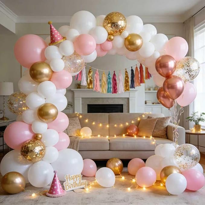 White Balloons 125 pcs Different Sizes Pack of 18 12 10 5 Inch Latex White - Image 6