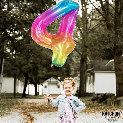 KatchOn Giant Rainbow 4 Balloon Number - Image 7