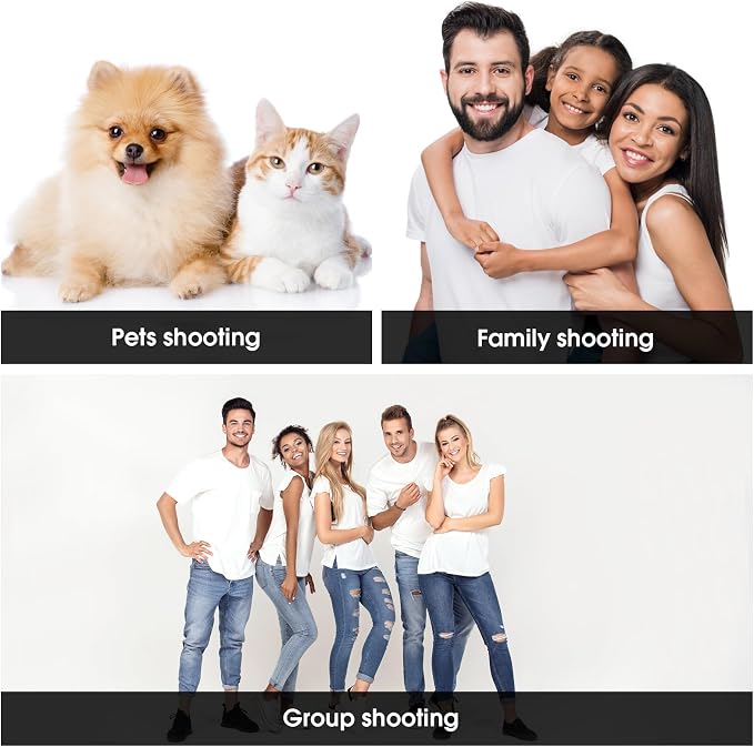 CPLIRIS 10x20ft White Backdrop for Photography, Dual-Size Dual-Pocket Design - Image 6