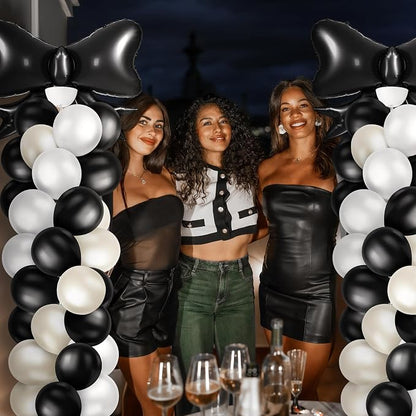 Kasyat 2 Sets Black Bow Balloon Column Stand Kit - Image 7