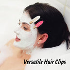 No Bend Hair Clips - Creaseless Flat Duckbill Alligator Barrettes for Hairstyling and Salon Use (8 Pieces, Hot Pink)