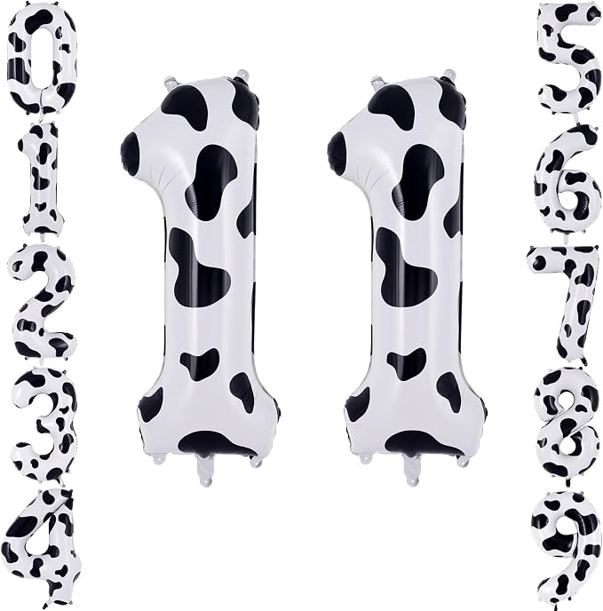 40 Inch Cow Print Number 11 Balloon by TNCDJKPA