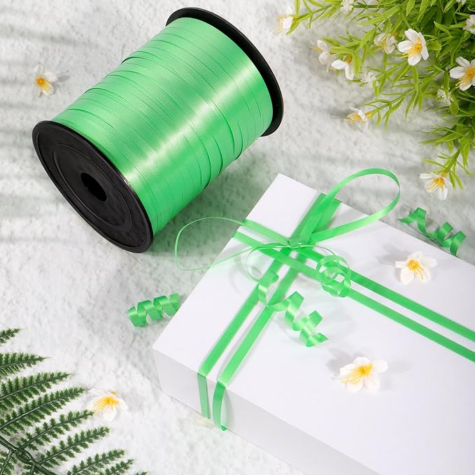 500 Yards Green Curling Ribbon, 1/5 Inch Wide Balloons String Ribbons - Image 4