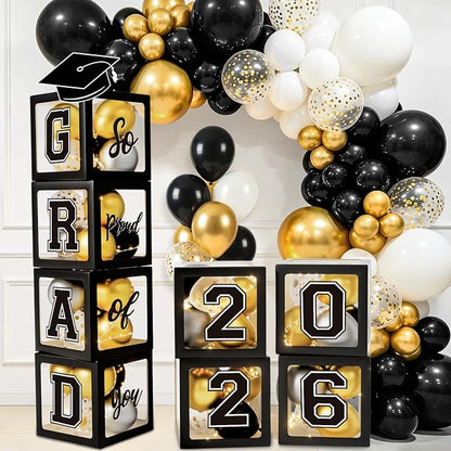 Graduation Decorations Class of 2026, Balloons Boxes by QIYANPAX