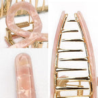 Big Butterfly Hair Accessories - 4.7" Acetate & Metal Clips for Women's Long, Thick Hair - 3 Pcs