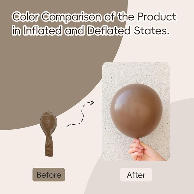 Dark Brown Balloons 12 inch - Image 3