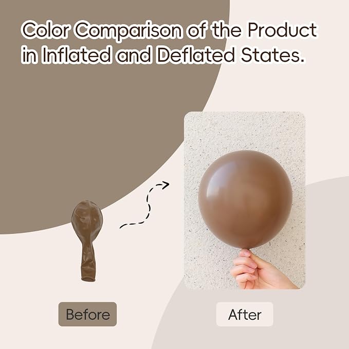 Awenztech 110pcs Brown Balloon Arch Garland Kit 18 12 10 5 inch | Neutral Baby - Image 4
