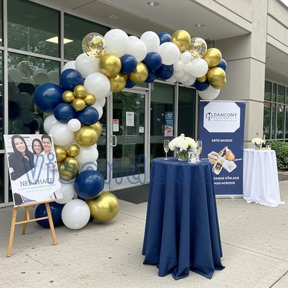 Navy Blue Balloon Arch Kit, 10 Gold Confetti, Graduation 2026, Baby Shower - Image 7