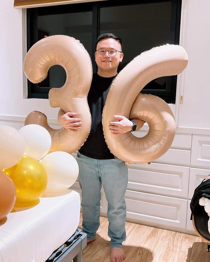 Light Brown Number 2 Balloon 40 Inch - Image 9