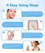 Red Light Therapy for Face and Neck, 7 Color Face Massager Tool for Wrinkles, Double Chin, Vibrating Facial Massager with Thermals for Skin Care, Rose Gold